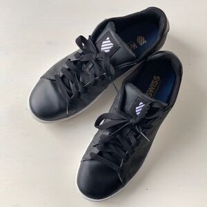 K•Swiss Men’s Black  Court Casper Lace-Up Shoes Size 10